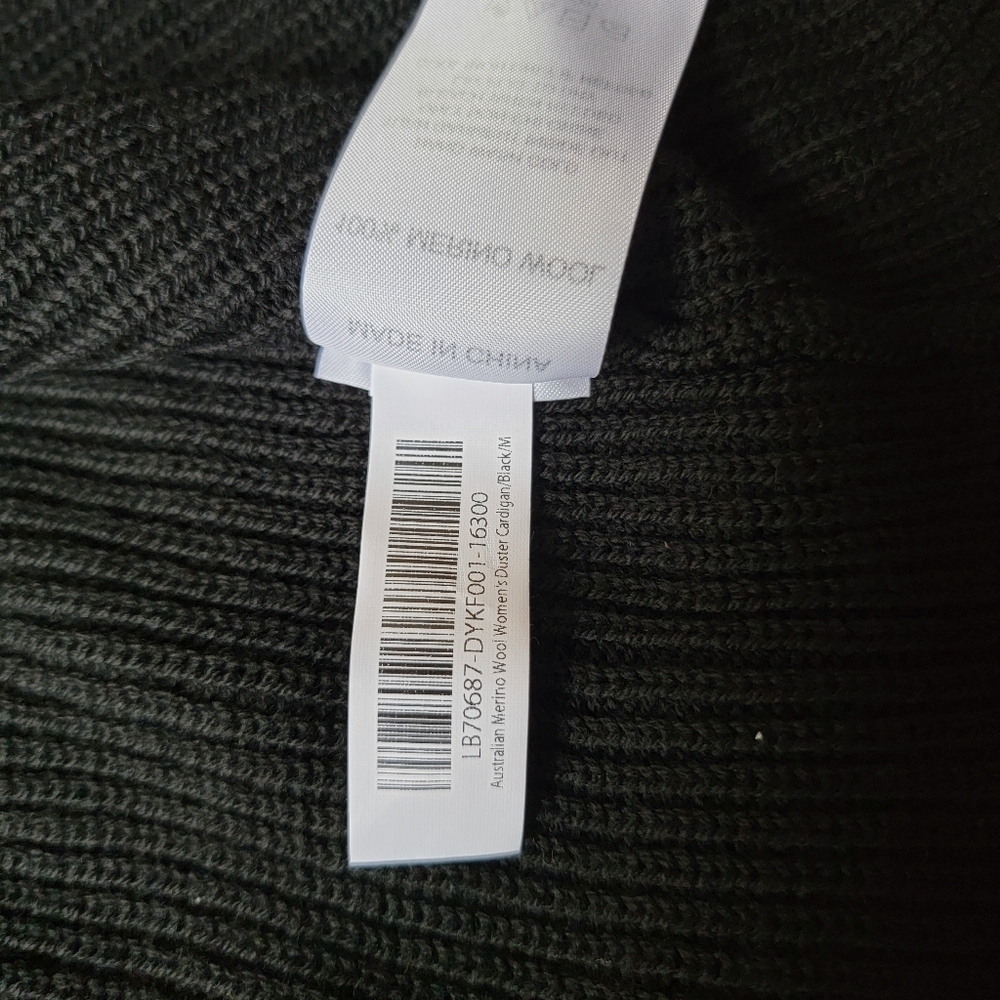(sold) NWT Quince 100% Australian Merino Wool Duster Cardigan, Black, M 🐨 - Picture 8 of 14